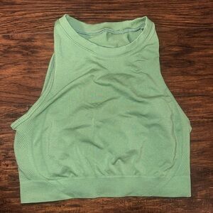 Alphalete Seamless High Neck Crop Top - Mint